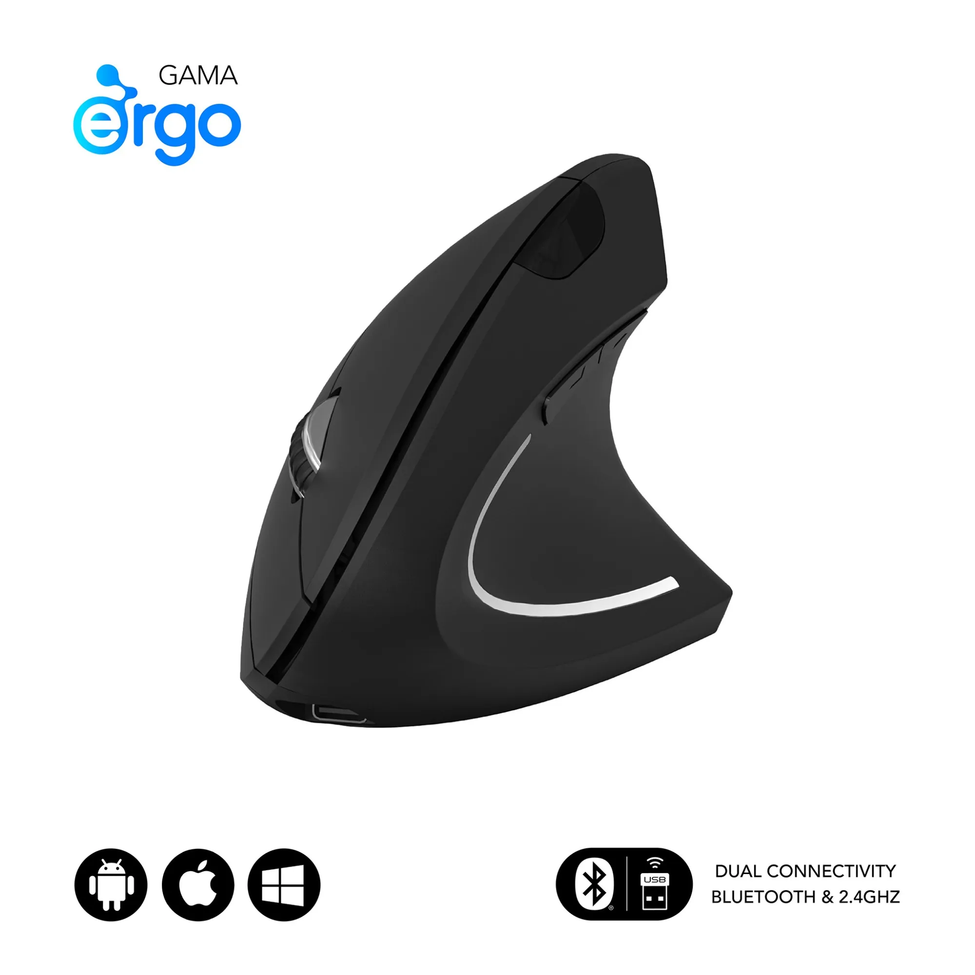 Mouse Universale Mano destra Bluetooth + USB Type-A Ottico 1600 DPI - immagine 1