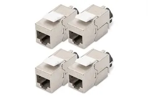 Modulo Keystone Cat 6A Schermato Con Supporto Dei Cavi Intelligente - 4 Pezzi - immagine 1