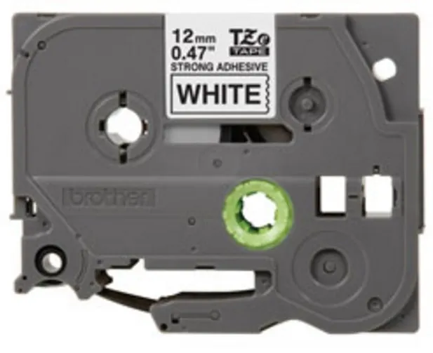 Brother Nastro Laminato Da 12Mm (8M) Nero Su Bianco - immagine 1