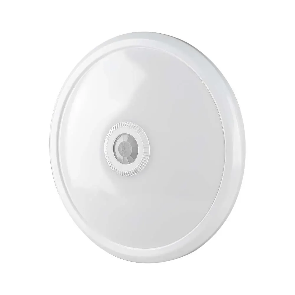 12W Led Dome Light With Sensor With Cree Chip 4000K White Body - immagine 1