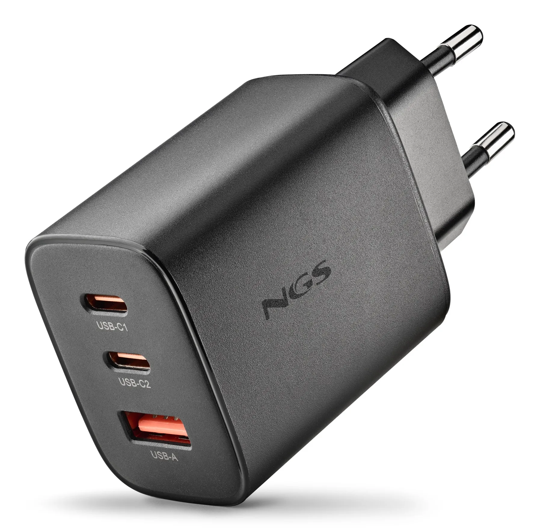 Ngs Era 65W: Caricatore Gan Da Parete Universale Da 65W Con 3 Porte: 2X Usb-C + Usb-A - immagine 1