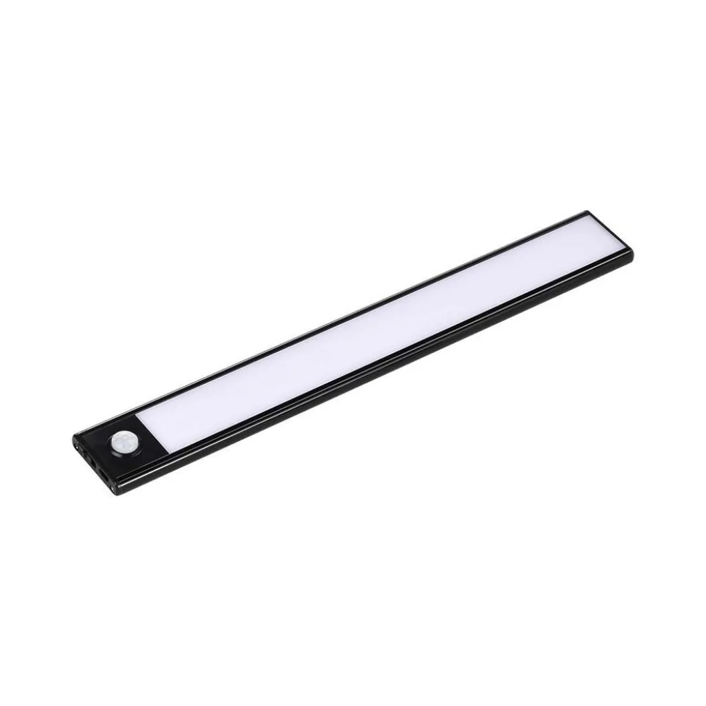 V-TAC Lampada LED da armadio ricaricabile Micro-USB 15W Sensore PIR Colore Nero 3000K IP20 - immagine 1