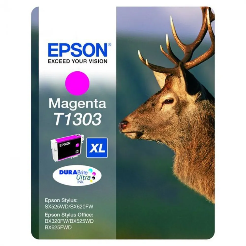 ORIGINALE Epson Cartuccia d'inchiostro magenta C13T13034012 T1303 XL 755 pagine 101ml - immagine 1
