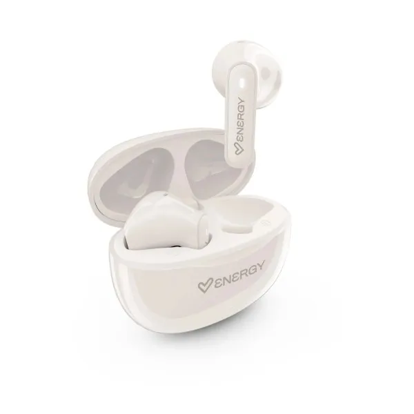 Cuffie wireless PopBuds di Energy Systems - Bluetooth 6.0 - Autonomia di 20 ore - Design compatto - Bianco - immagine 1