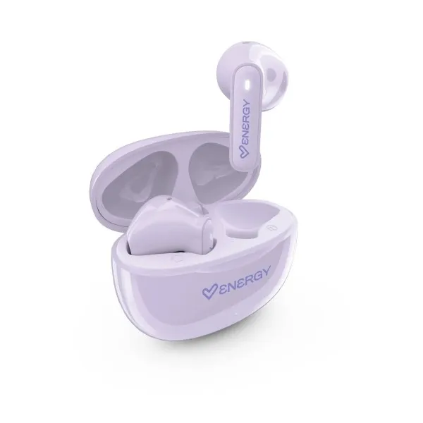 Cuffie wireless PopBuds di Energy Systems - Bluetooth 6.0 - Autonomia di 20 ore - Design compatto - Colore lilla - immagine 1