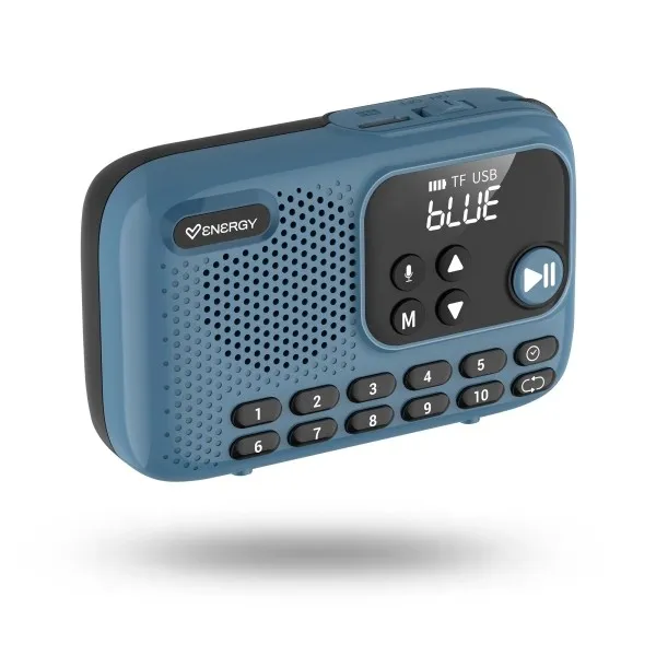 Radio FM portatile Energy Sistem TunerGo - Bluetooth USB MicroSD jack da 35 mm - 5 W - Fino a 10 ore di durata della batteria - Blu - immagine 1