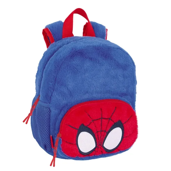 Zaino per bambini Safta Spidey in peluche - Porta badge - Manici - 6 litri - Materiale in peluche - Facile da trasportare - 220x100x270 mm - Blu scuro - immagine 1