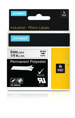 ORIGINALE DYMO Nastro Nero su bianco 1805442 - immagine 1