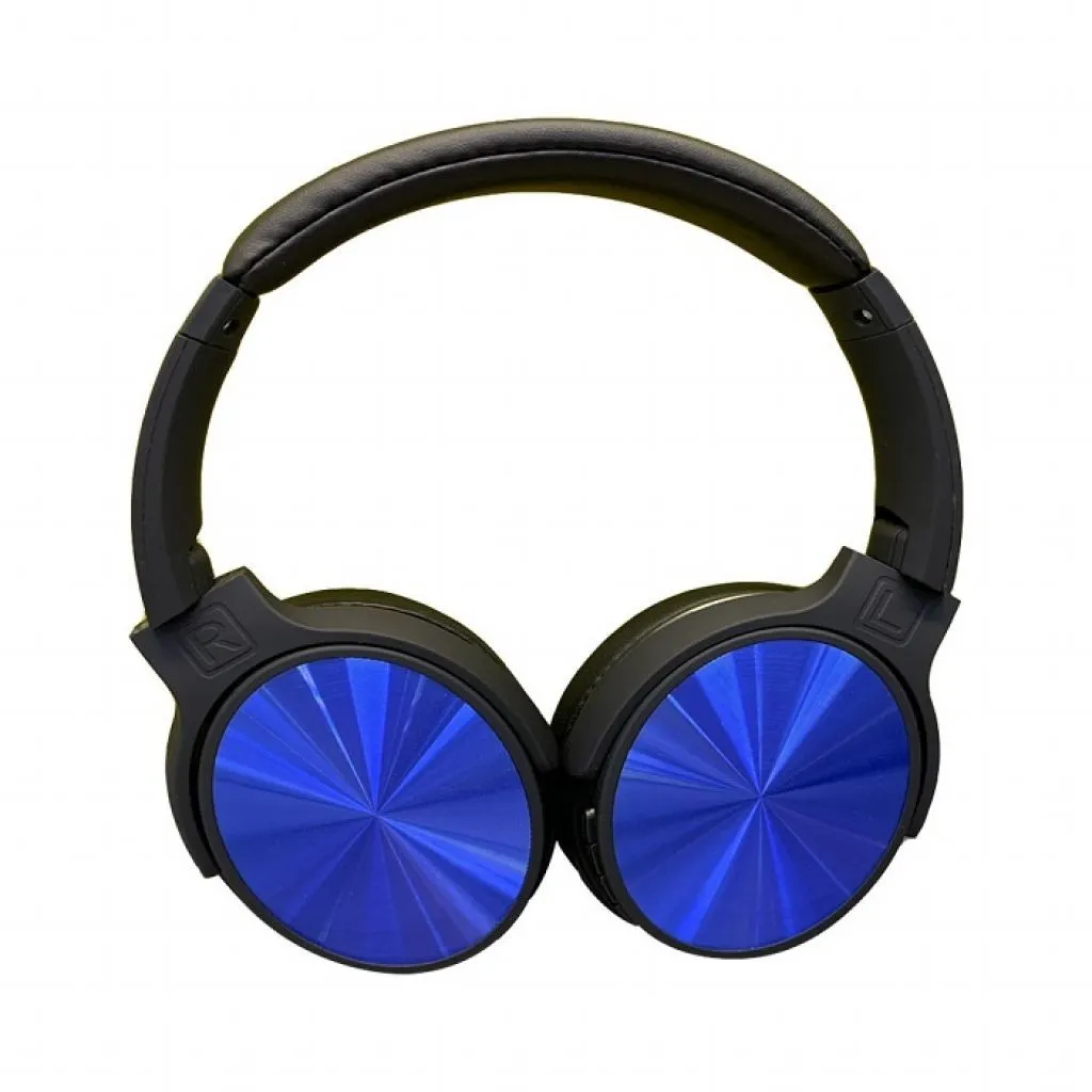 V-TAC Cuffia Senza Fili Bluetooth con Testa Rotante 500mAh Colore Blu con Custodia - immagine 1