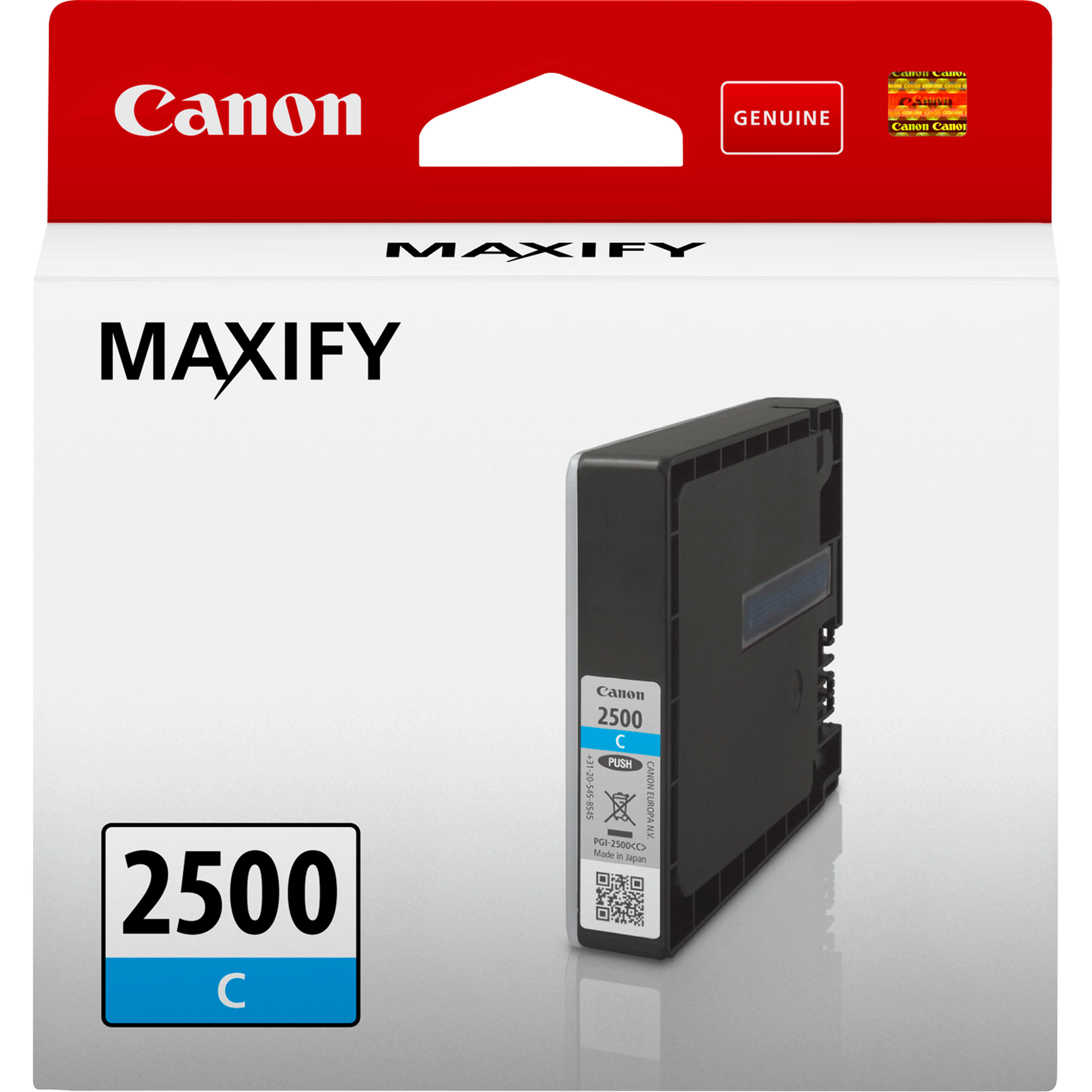 ORIGINALE Canon Cartuccia d'inchiostro ciano PGI-2500c 9301B001 700 pagine 96ml - immagine 1