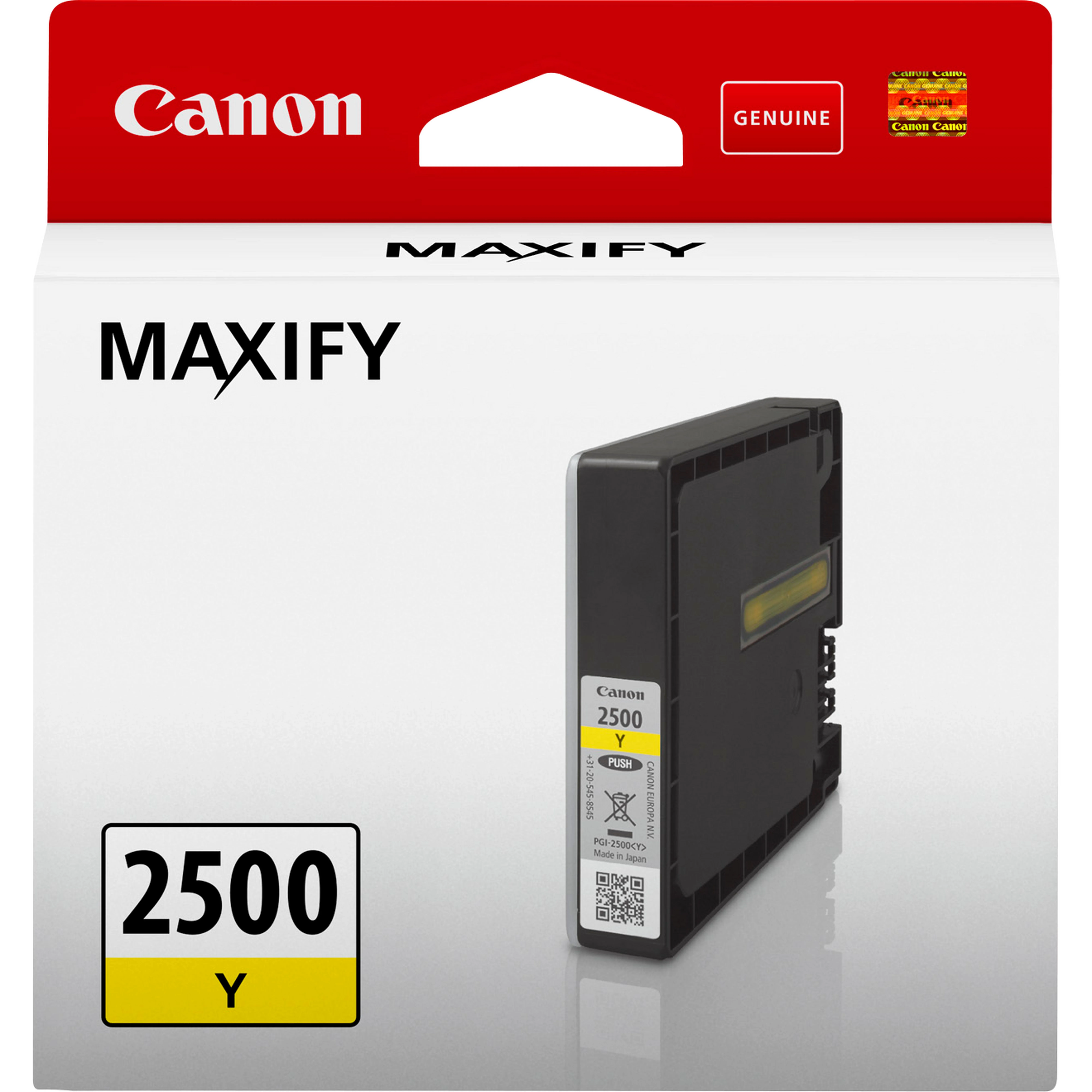 ORIGINALE Canon Cartuccia d'inchiostro giallo PGI-2500y 9303B001 700 pagine 96ml - immagine 1