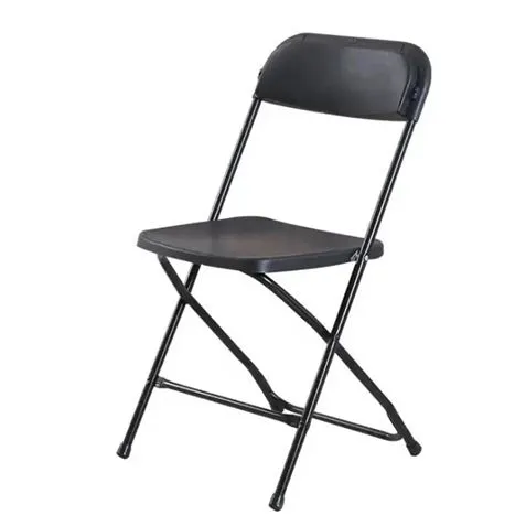 Sedia pieghevole in resina Sungarden 80x50x45cm - Nero - immagine 1