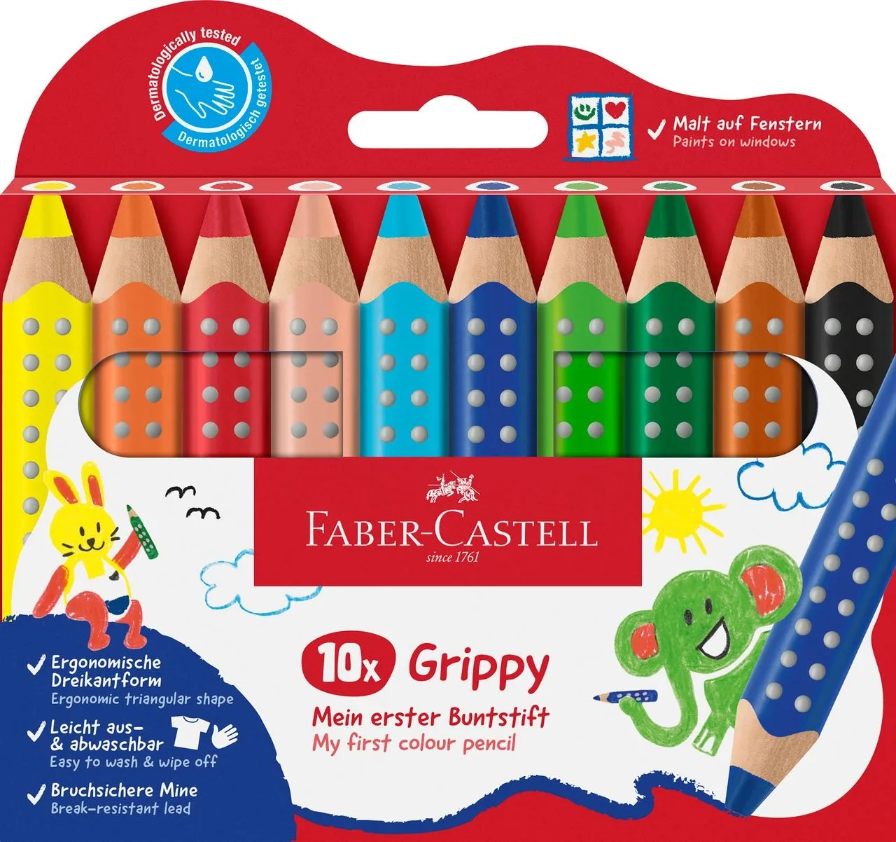 Faber-Castell 110624 pastello colorato Multicolore 10 pz - immagine 1