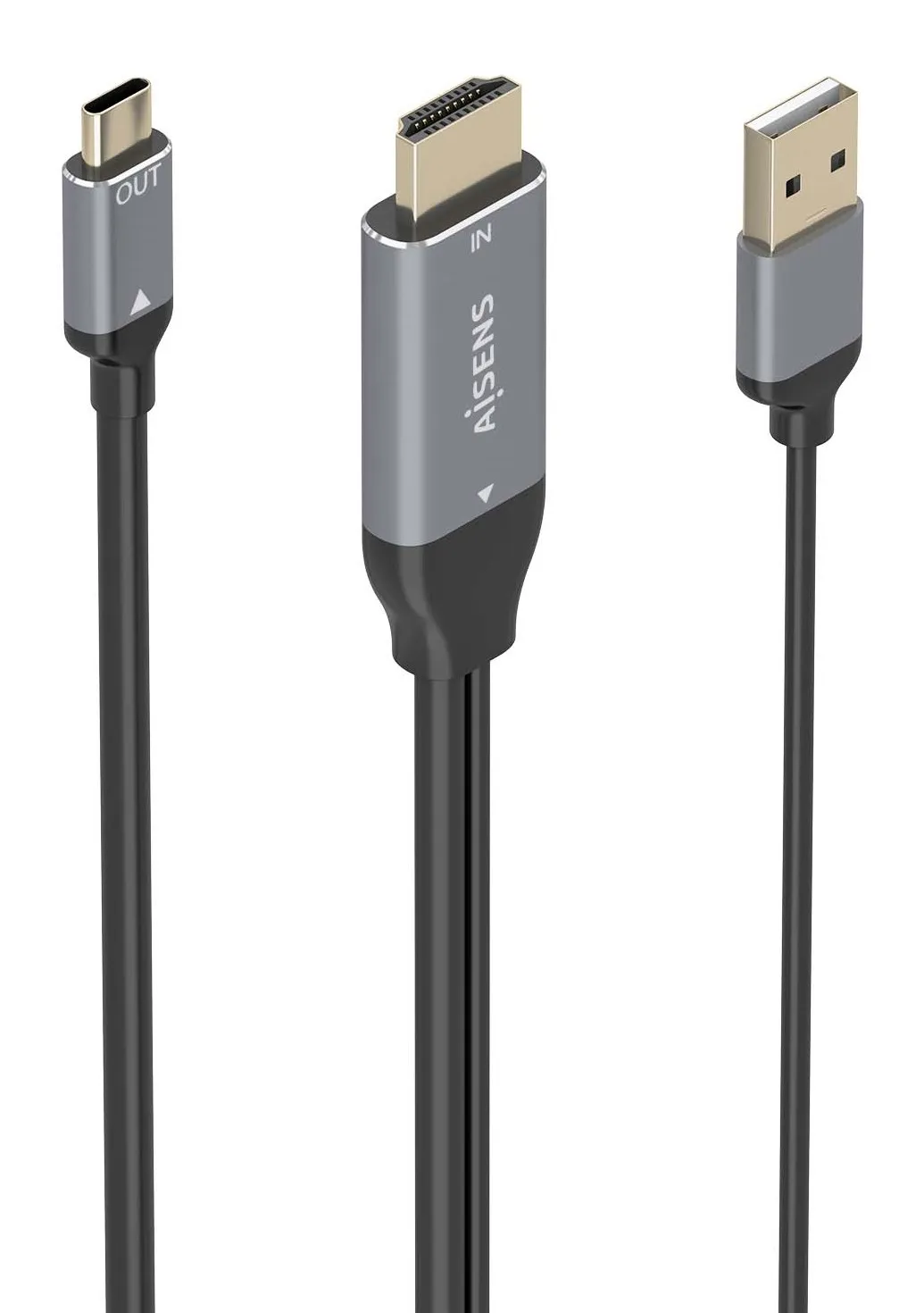 AISENS A109-0871 cavo e adattatore video 18 m HDMI + USB USB tipo-C Nero - immagine 1
