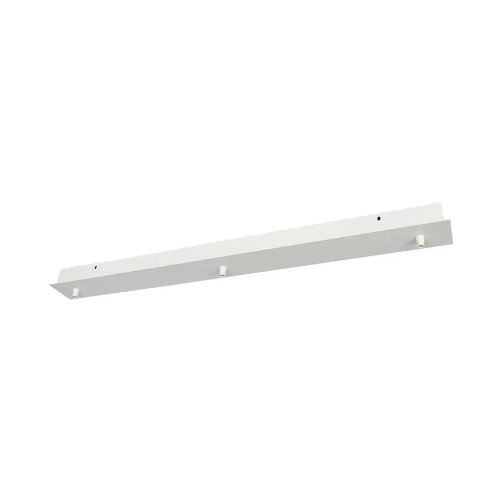 V-TAC Rosone per Lampadario in Acciaio Lineare 800*70*43mm con 3 Fori Colore Bianco opaco - immagine 1