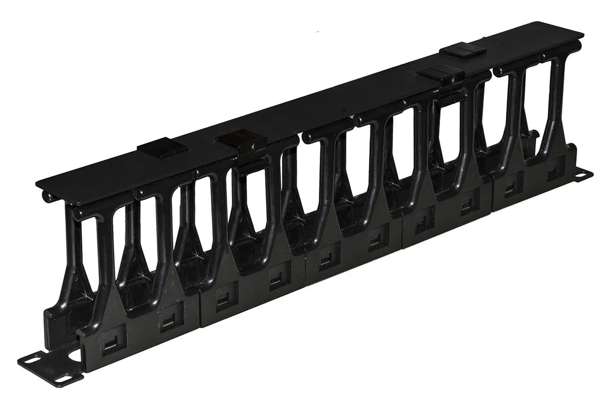 Pannello Guidacavi Per Armadi Rack 19 1U A Gabbia Alta Densita Profondita 11 Cm Con Coperchio Apribile - immagine 1