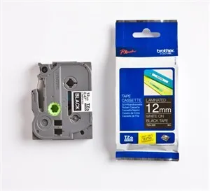 Brother TZe-335 nastro per etichettatrice Bianco su nero - immagine 1