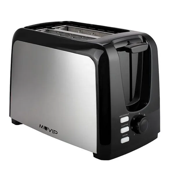 Tostapane Muvip MV0621 da 750 W - Capacità 2 fette - 7 livelli di doratura - Pulsante di annullamento - Funzioni di scongelamento e riscaldamento - Funzione di centratura - Vassoio inferiore rimovibile per una facile pulizia - immagine 1