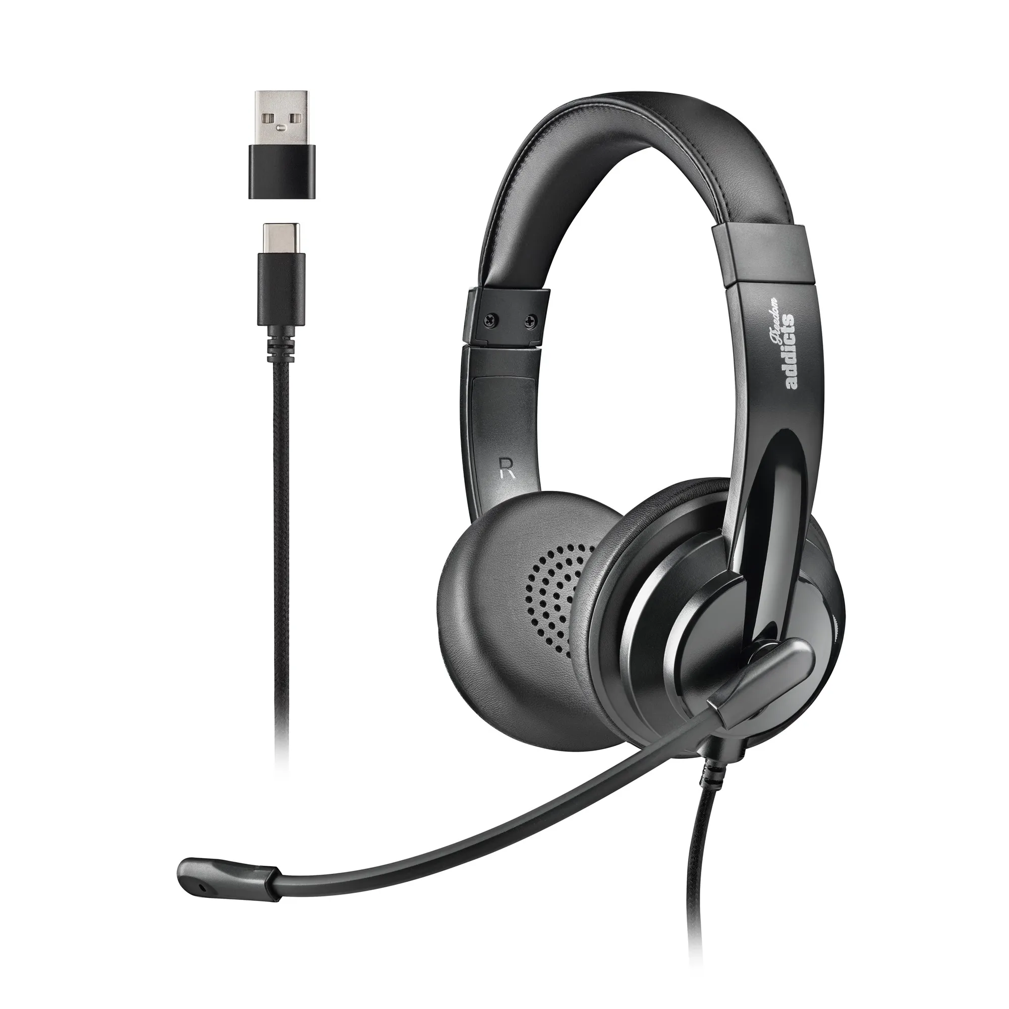 NGS VOX605 USB-C Auricolare Cablato A Padiglione Musica e Chiamate USB tipo-C Nero - immagine 1