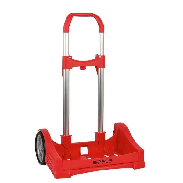 Zaino trolley Safta Evolution - Montaggio universale - Ruote antivibrazione da 14 cm - Alluminio/PP - 40x85x28 cm - Rosso - immagine 1