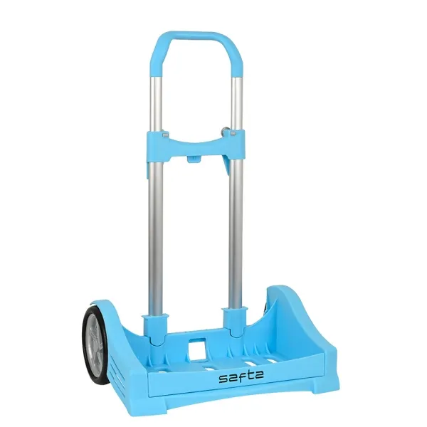 Zaino trolley Safta Evolution - Montaggio universale - Ruote antivibrazione da 14 cm - Alluminio/PP - 40x85x28 cm - Azzurro - immagine 1