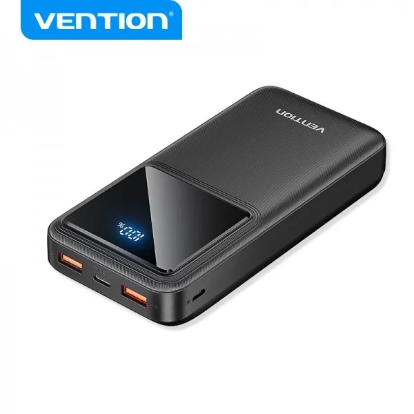 Vention Powerbank Batteria 20000mAh 225W USB (C+A+A) con Display LED - Nero - immagine 1