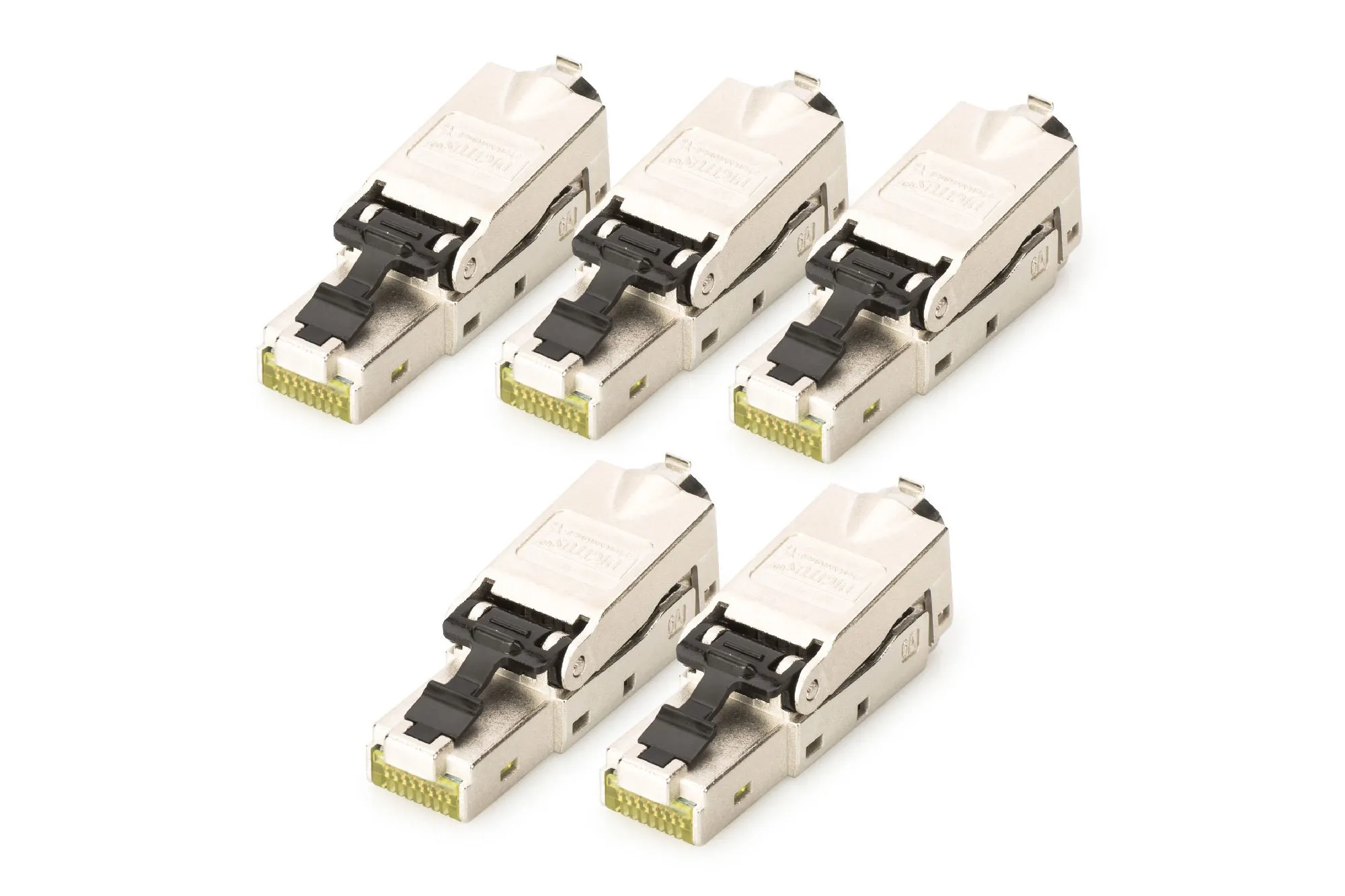 Spina Rj45 Schermata Per Installazione Senza Attrezzi - 5 Pezzi - immagine 1