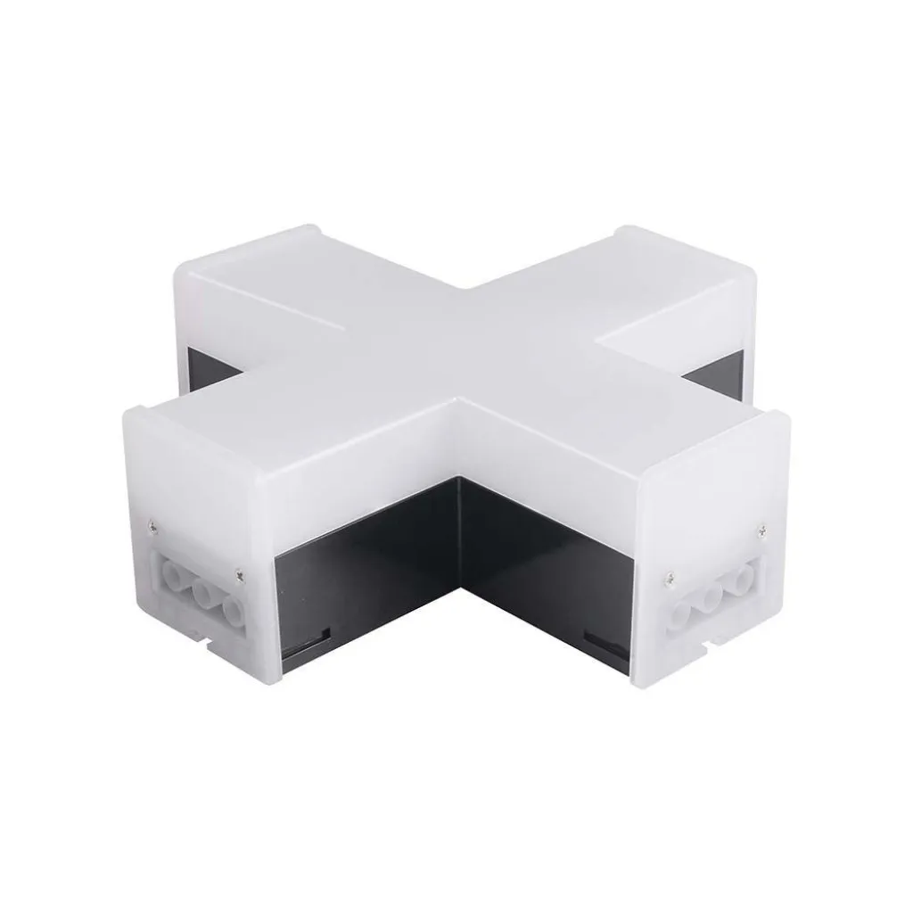 V-TAC Connettore a Forma di X 12W Colore Nero 6500K - immagine 1