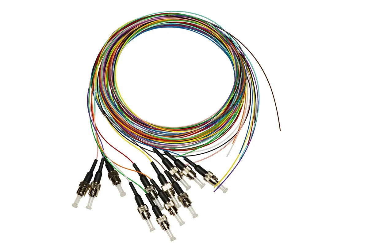 Set 12 Cavi Pigtail Fibra Ottica Colorati Connettori St Om3 Simplex 2 Mt - immagine 1