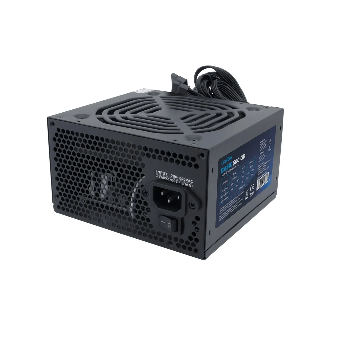 CoolBox Basic 500GR ATX alimentatore per computer 500 W 20+4 pin ATX Nero - immagine 1