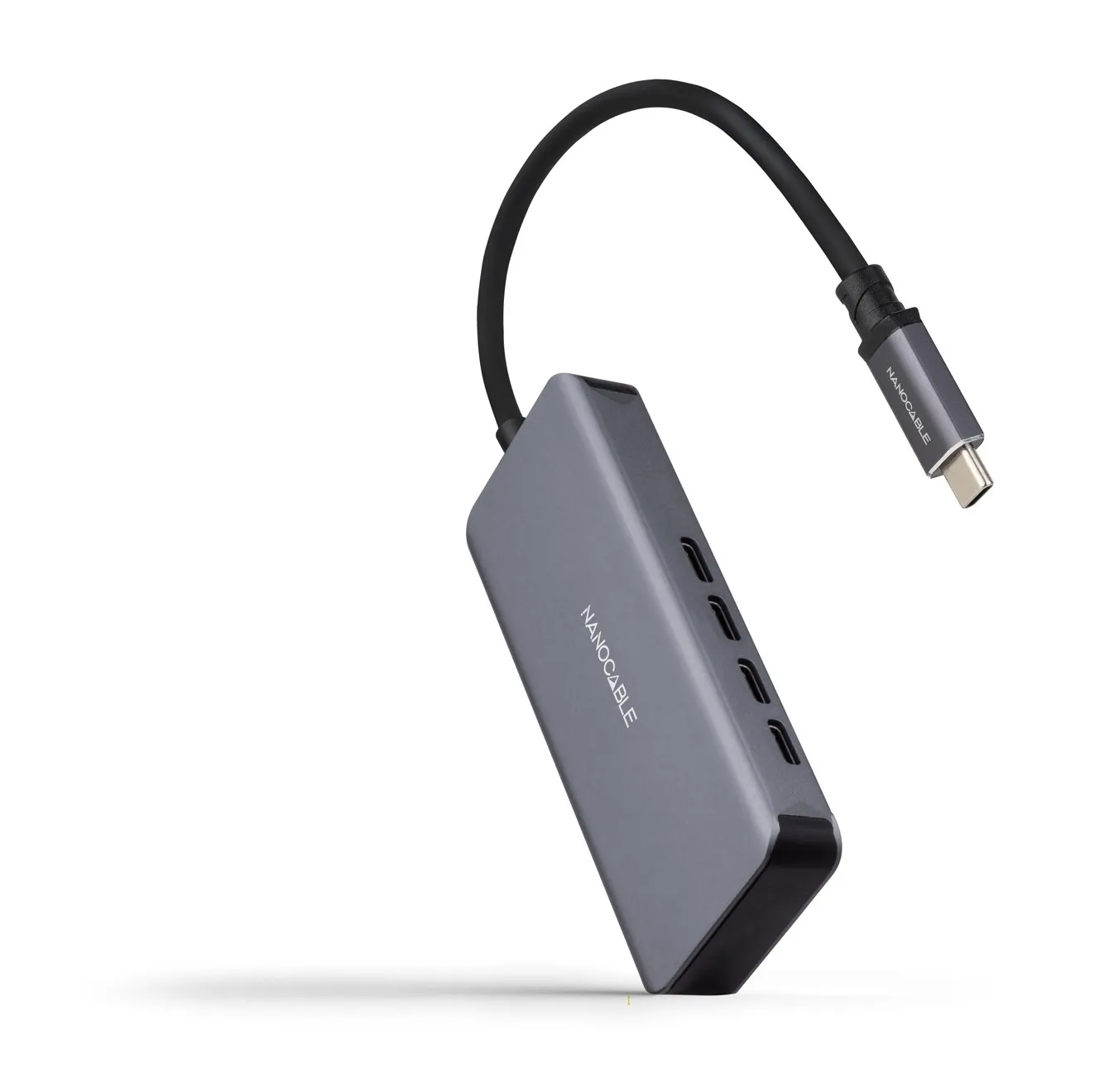 Nanocable 10.16.4504 hub di interfaccia USB 3.2 Gen 1 (3.1 Gen 1) Type-C 5000 Mbit/s Grigio - immagine 1