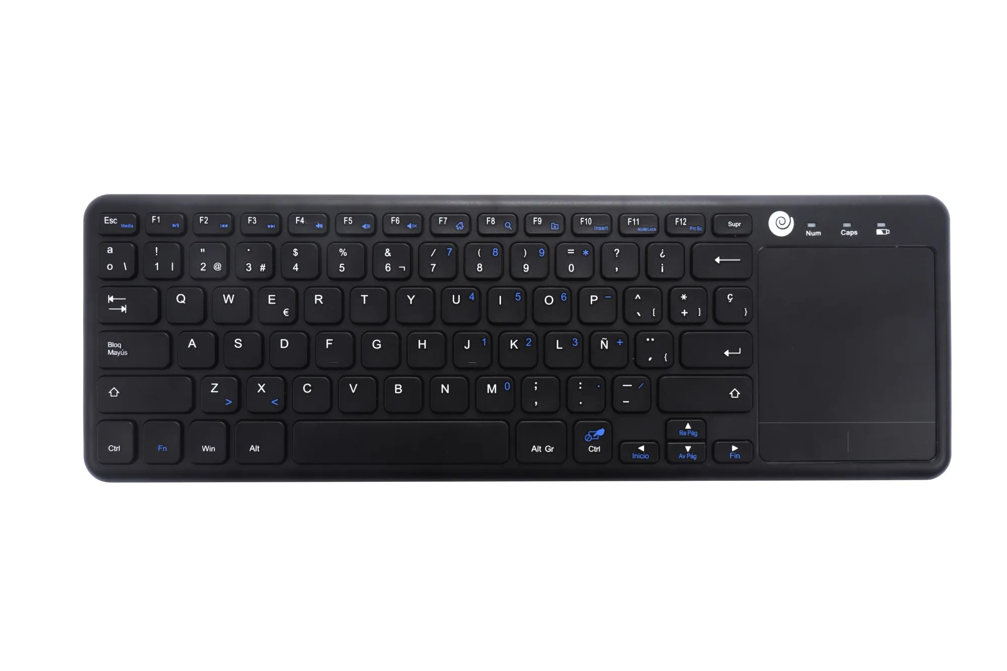 CoolBox CoolTouch tastiera Universale RF Wireless QWERTY Spagnolo Nero - immagine 1