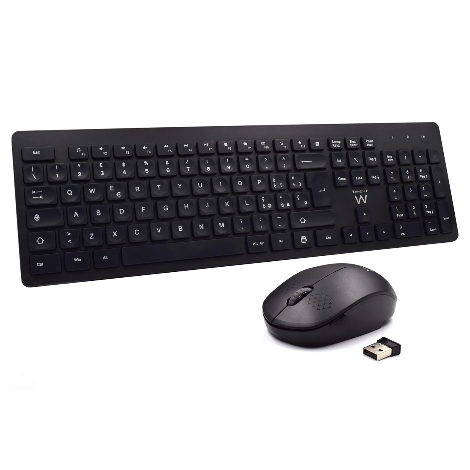 Ewent EW3255 tastiera Mouse incluso Universale QWERTY Italiano Nero - immagine 1