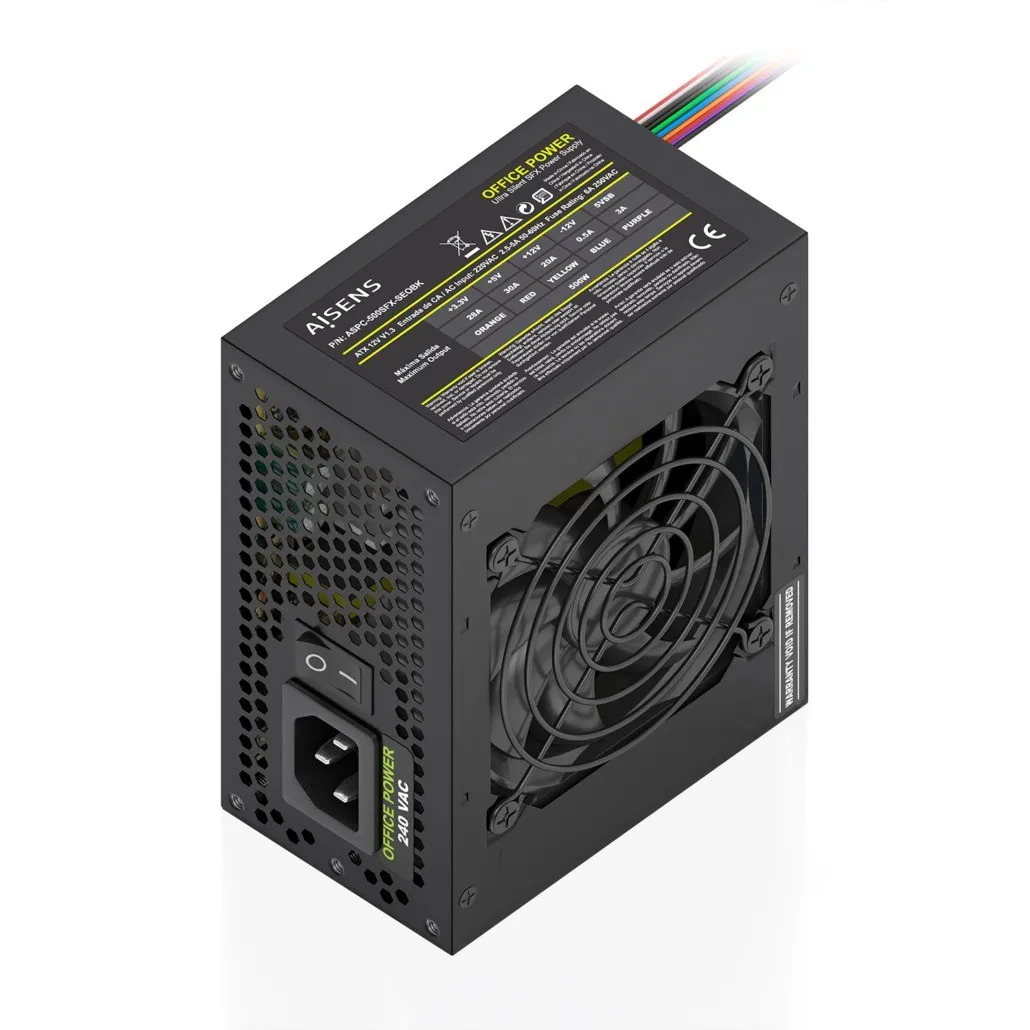 AISENS ASPC-500SFX-SEOBK alimentatore per computer 500 W 20+4 pin ATX SFX Nero - immagine 1