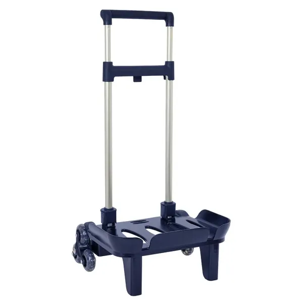 Zaino trolley Safta - Ruote antivibrazione - Rivestimento in gomma trasparente - Montaggio universale - 32x16x44 cm - Blu navy - immagine 1