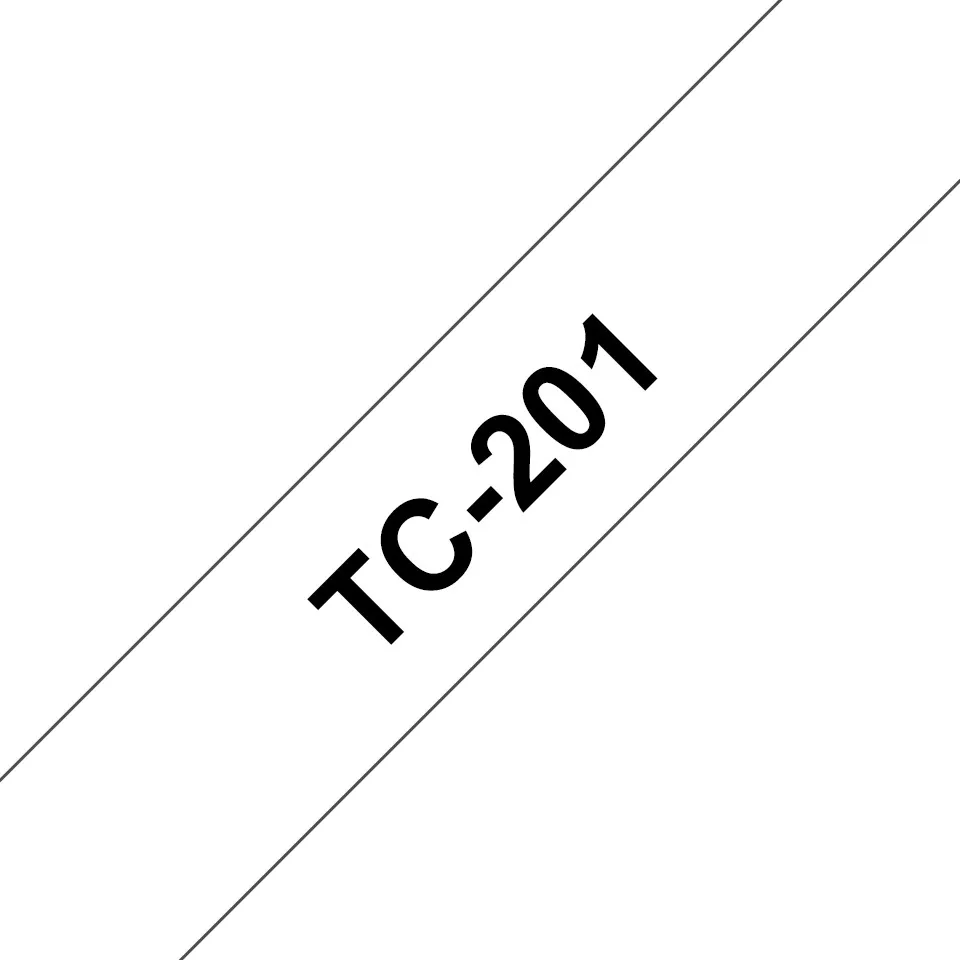 Brother TC-201 nastro per etichettatrice Nero su bianco - immagine 1