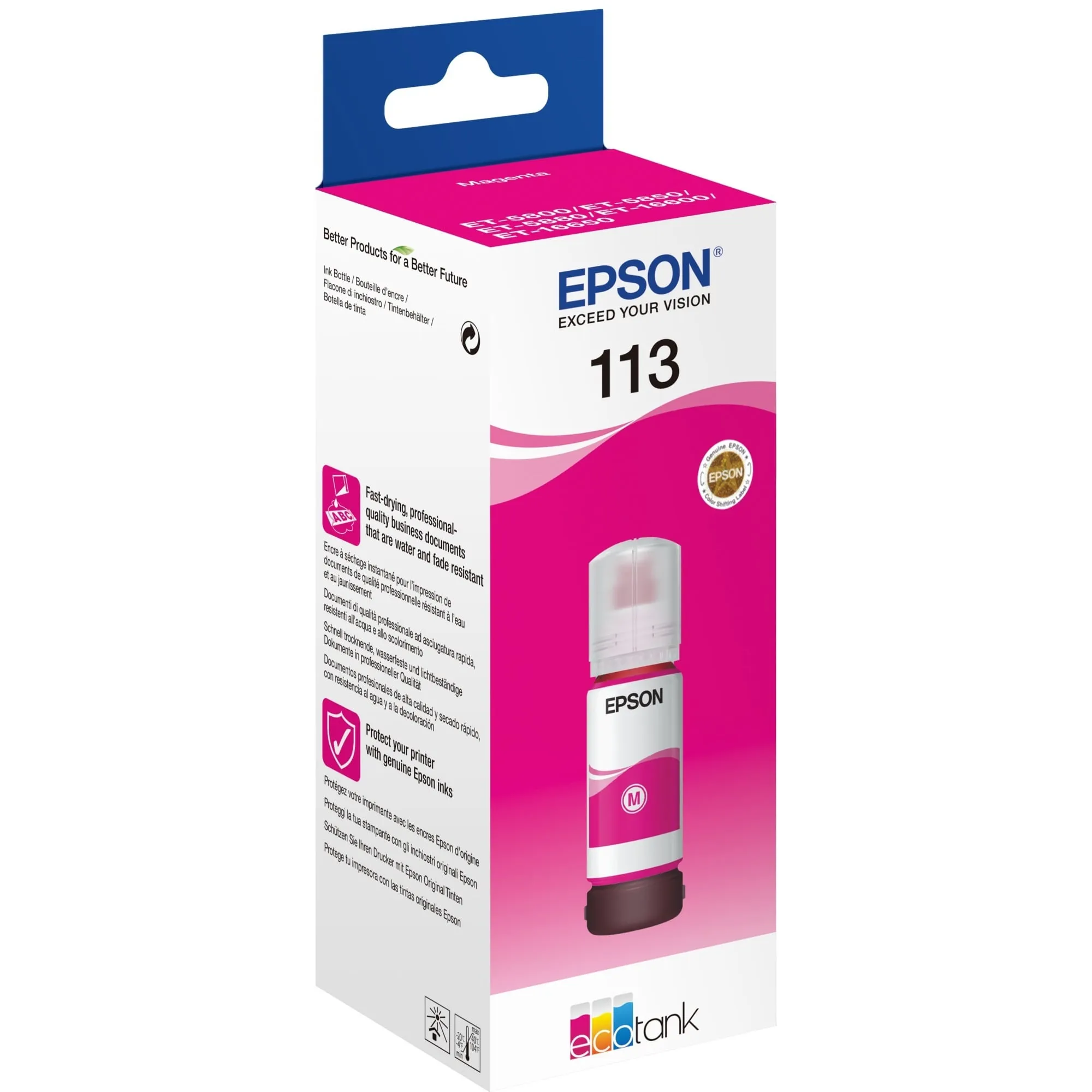 Epson Cartuccia 113 Ecotank Magenta Bottle Standard - immagine 1