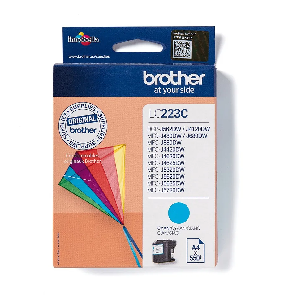Originale Brother LC223 Cyan Cartucho de Tinta Original - LC223CBP - immagine 1