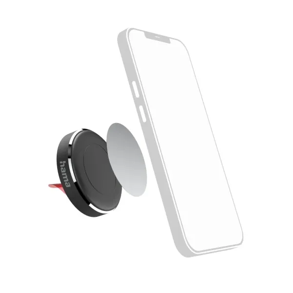 Supporto magnetico per auto Hama per smartphone - Magnetico - Clip per bocchetta di ventilazione - Nero - immagine 1