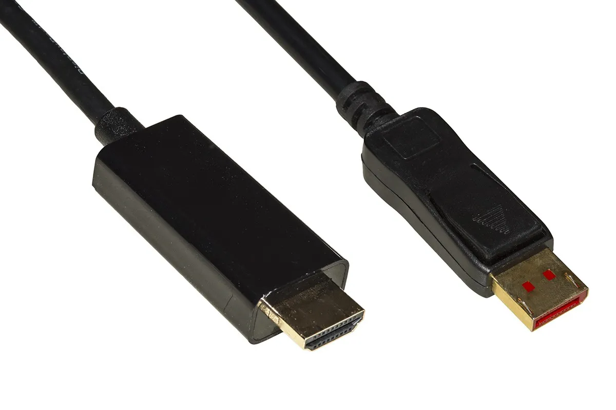 Cavo Displayport 1.4 - Hdmi 2.0 Contatti Dorati 4Kx2K 60Hz 18Gbps Hdr Rgb 4:4:4 Mt 5 - immagine 1