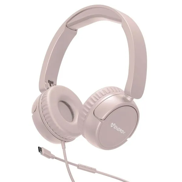 Cuffie cablate Energy System Urban - Bassi profondi - Archetto estensibile - Microfono integrato - Connessione USB-C - Rosa - immagine 1