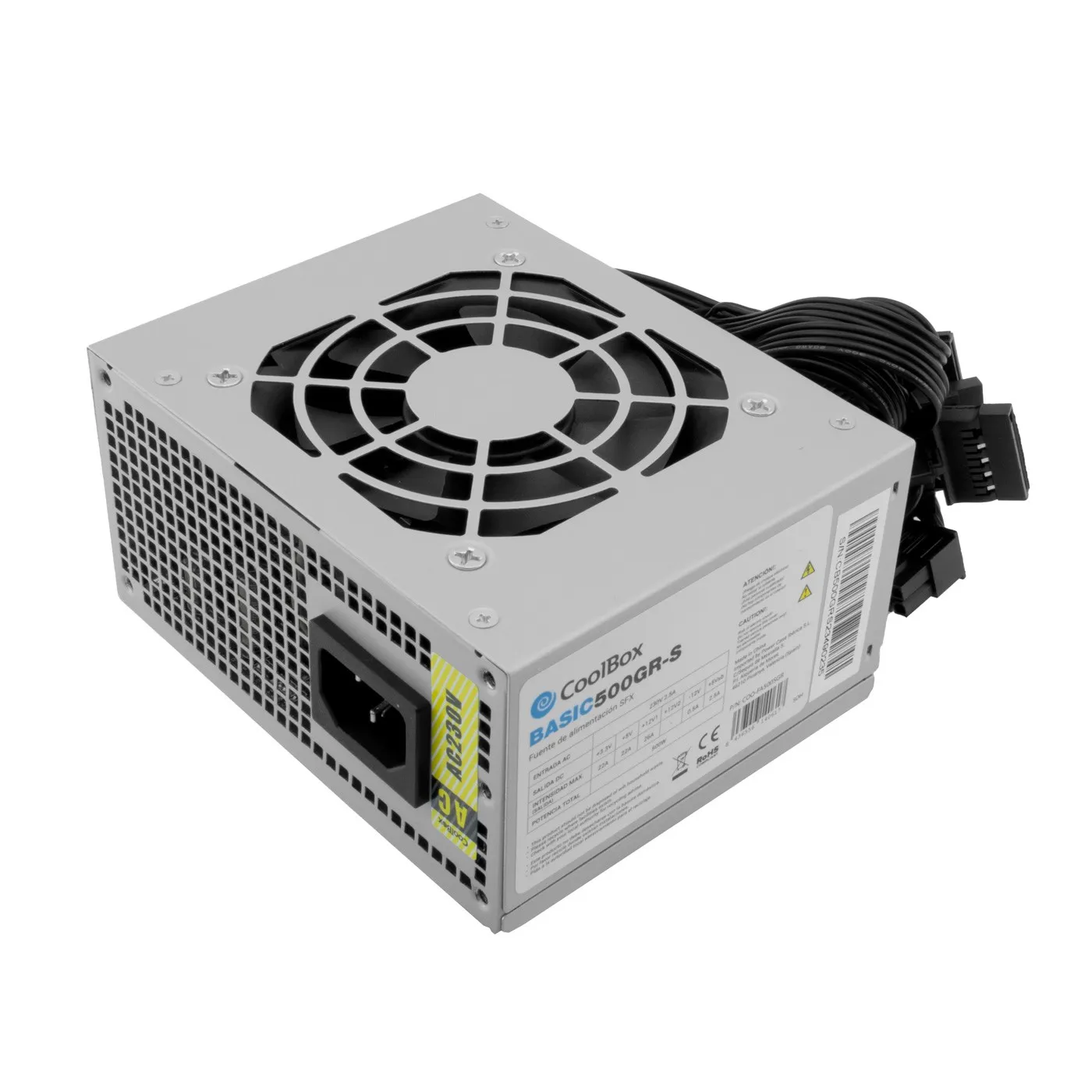 CoolBox BASIC500GR-S alimentatore per computer 500 W 20+4 pin ATX SFX Bianco - immagine 1
