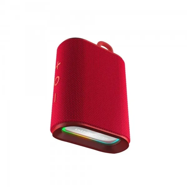 Altoparlante Bluetooth Energy Sistem - Realizzato in plastica riciclata - IPX6 - Durata della batteria 12 ore - Radio FM - Luci LED - Vivavoce - Micro SD - TWS - Rosso - immagine 1