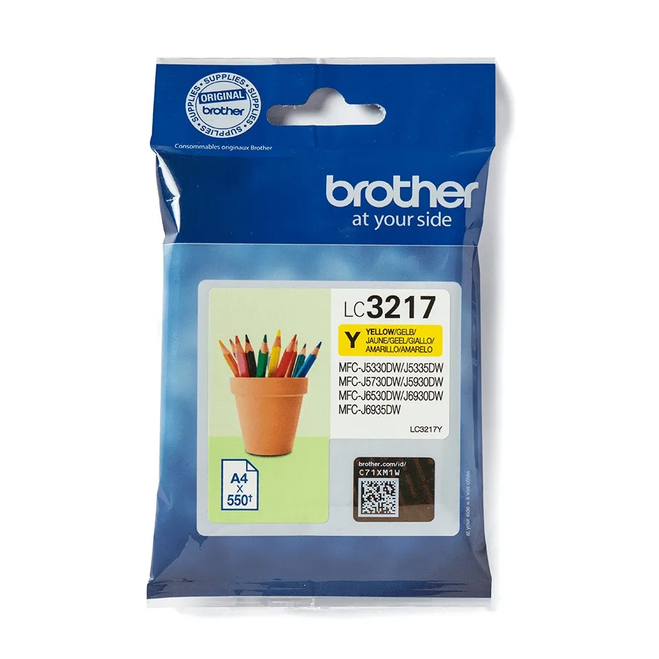 Originale Brother LC3217 Amarillo Cartucho de Tinta Original - LC3217Y - immagine 1