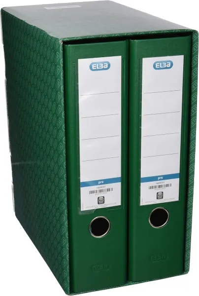 Elba Rado Modulo superiore con 2 raccoglitori ad anelli a leva formato A4 - Dorso da 80 mm - Copertina esterna in plastica - Copertina interna in carta - Verde - immagine 1