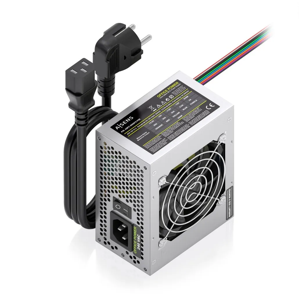 AISENS ASPC-500SFX-PSE alimentatore per computer 500 W 20+4 pin ATX SFX Argento - immagine 1