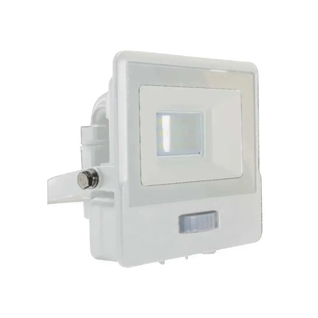 V-TAC PRO Faro LED Chip Samsung 10W con Sensore PIR Colore Bianco 6400K IP65 - immagine 1