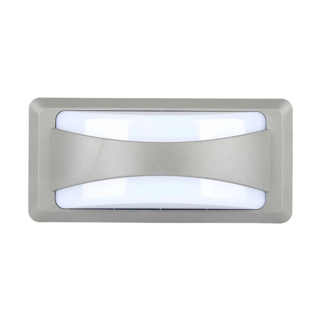 V-TAC Lampada LED da Muro Rettangolare 12W Colore Grigio 4200K IP65 - immagine 1