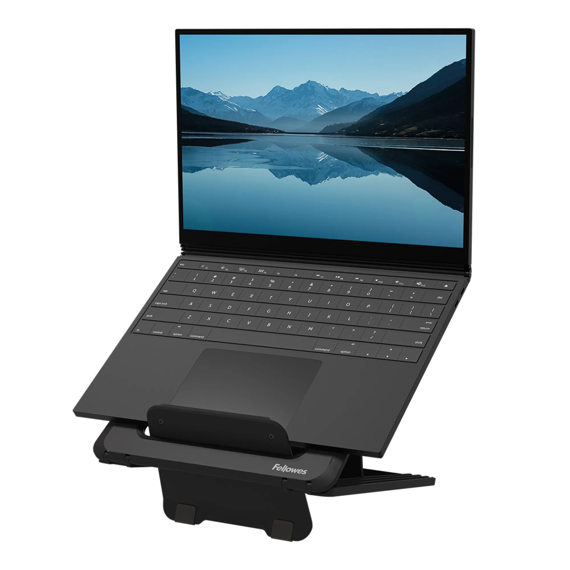 Riser Fellowes Breyta per laptop fino a 14 - 12 regolazioni di altezza - Peso massimo 4 kg - Realizzato con materiali riciclabili al 100% - Colore nero - immagine 1