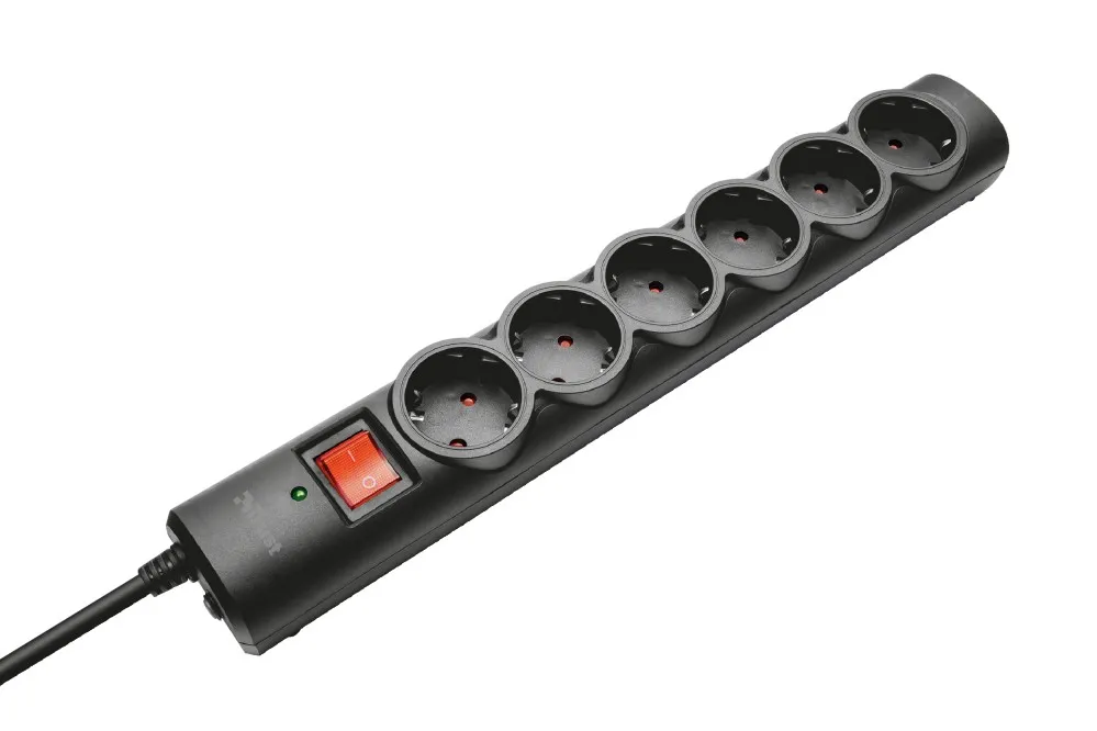 Trust 21059 protezione da sovraccarico Nero 6 presa(e) AC 18 m - immagine 1